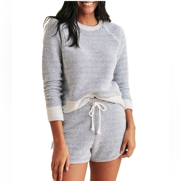 Faherty Whitewater Bells Crewneck Organic Cotton Blend Sweater Medium - Picture 1 of 12